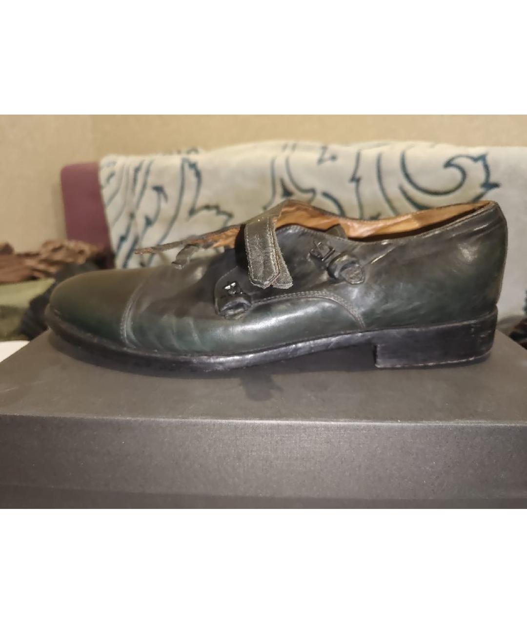 OFFICINE CREATIVE Зеленые кожаные туфли, фото 7