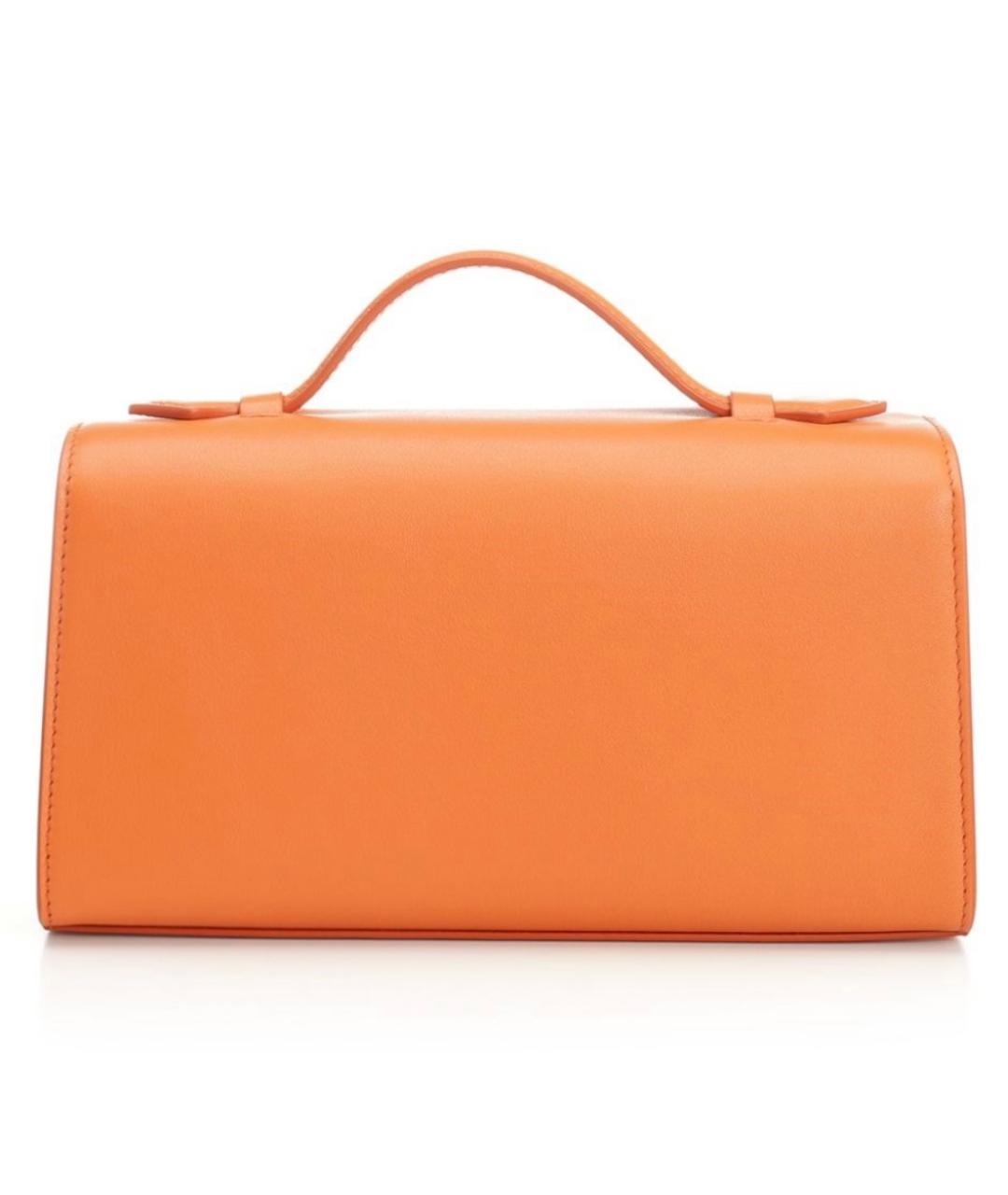 Savette Оранжевая кожаная сумка с короткими ручками, фото 3