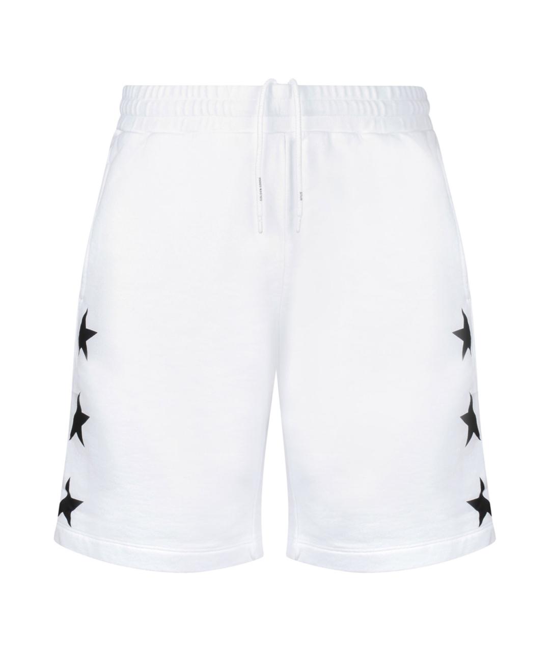 GOLDEN GOOSE DELUXE BRAND Белые хлопковые шорты, фото 1