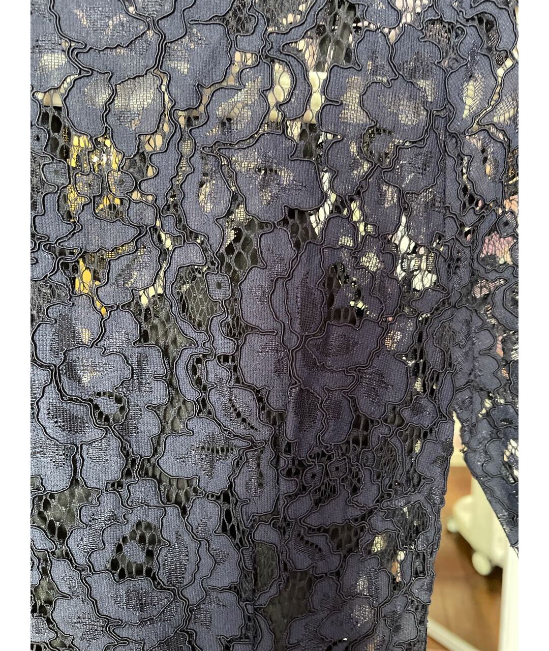 PINKO Темно-синее кружевное коктейльное платье, фото 4