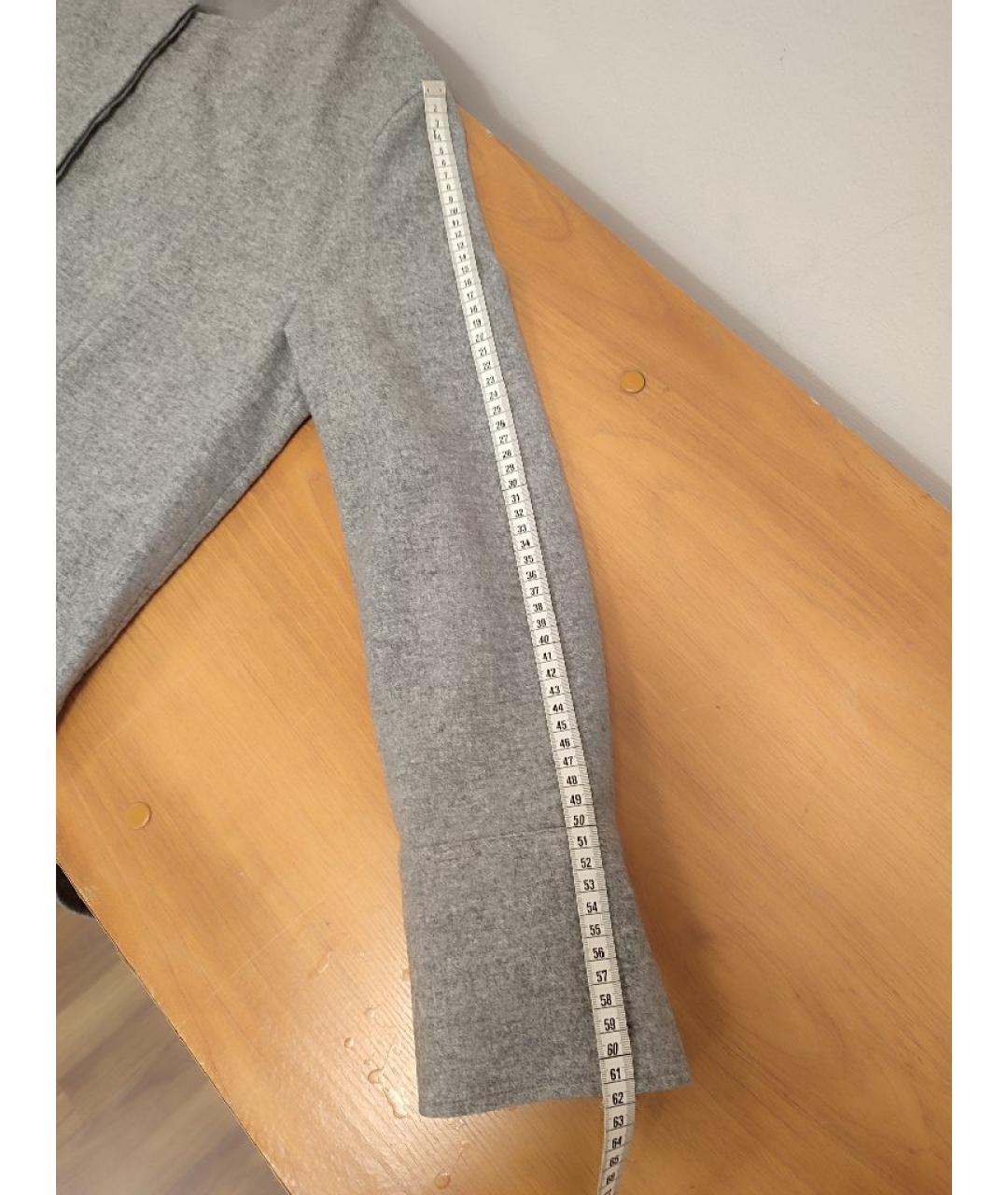 JOSEPH Серое шерстяное повседневное платье, фото 6