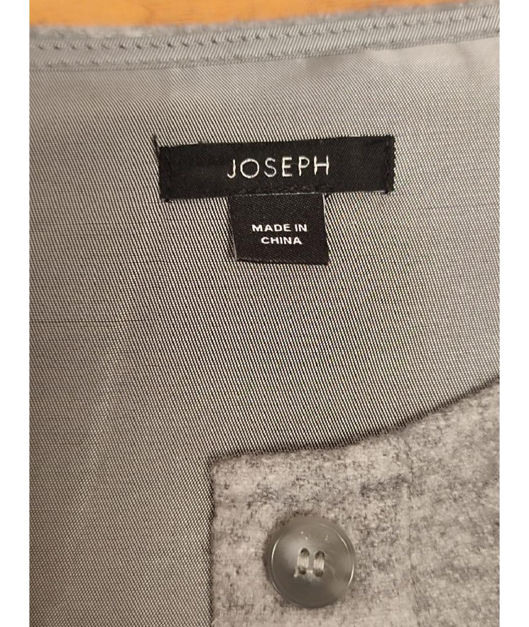 JOSEPH Серое шерстяное повседневное платье, фото 3