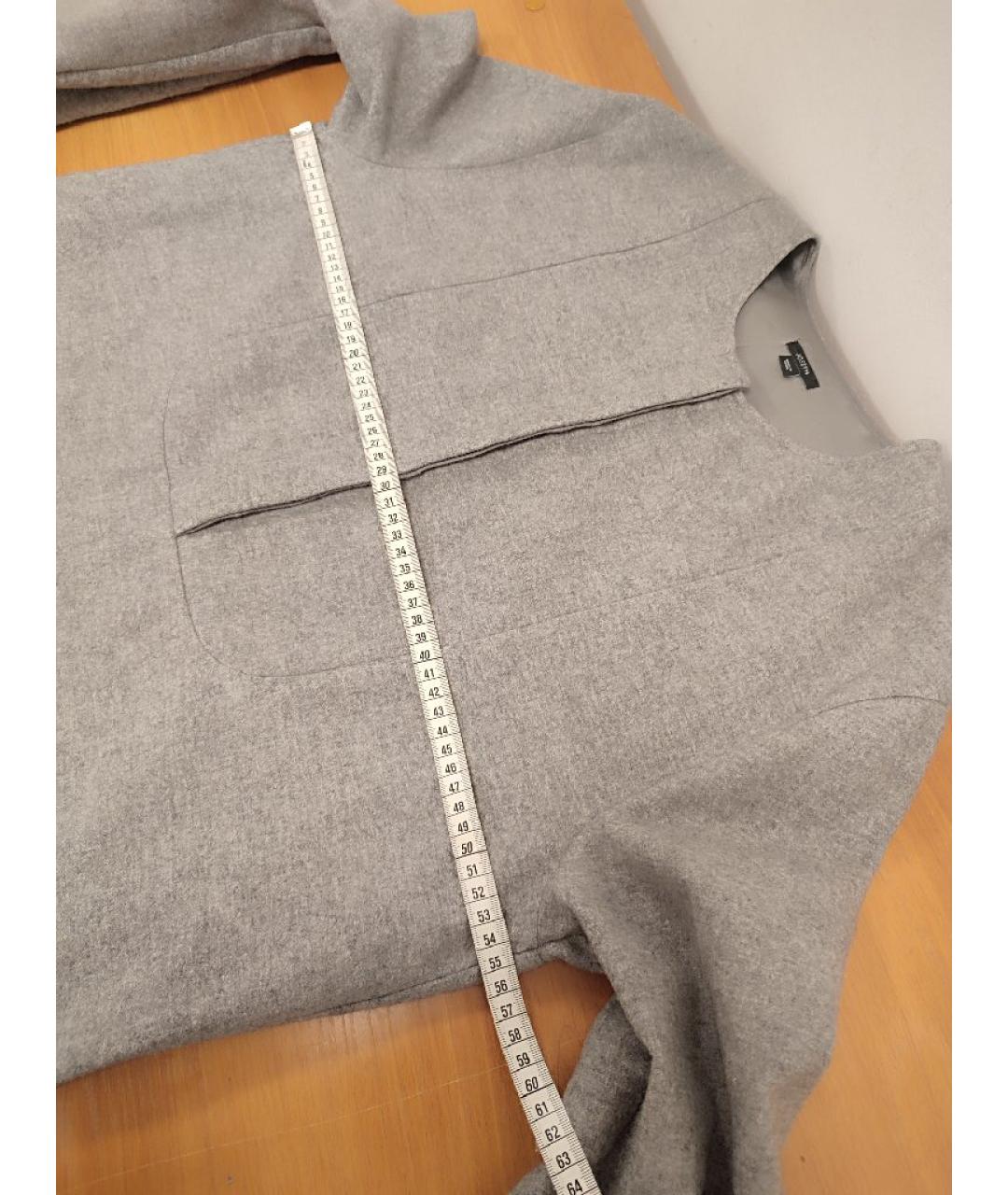 JOSEPH Серое шерстяное повседневное платье, фото 7