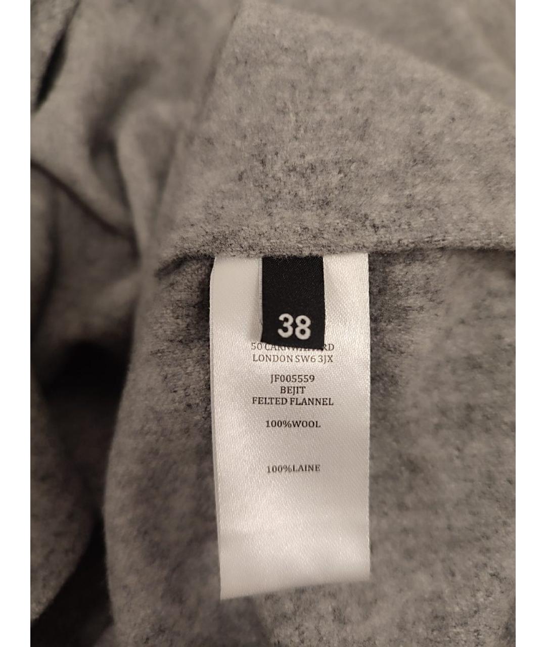 JOSEPH Серое шерстяное повседневное платье, фото 8