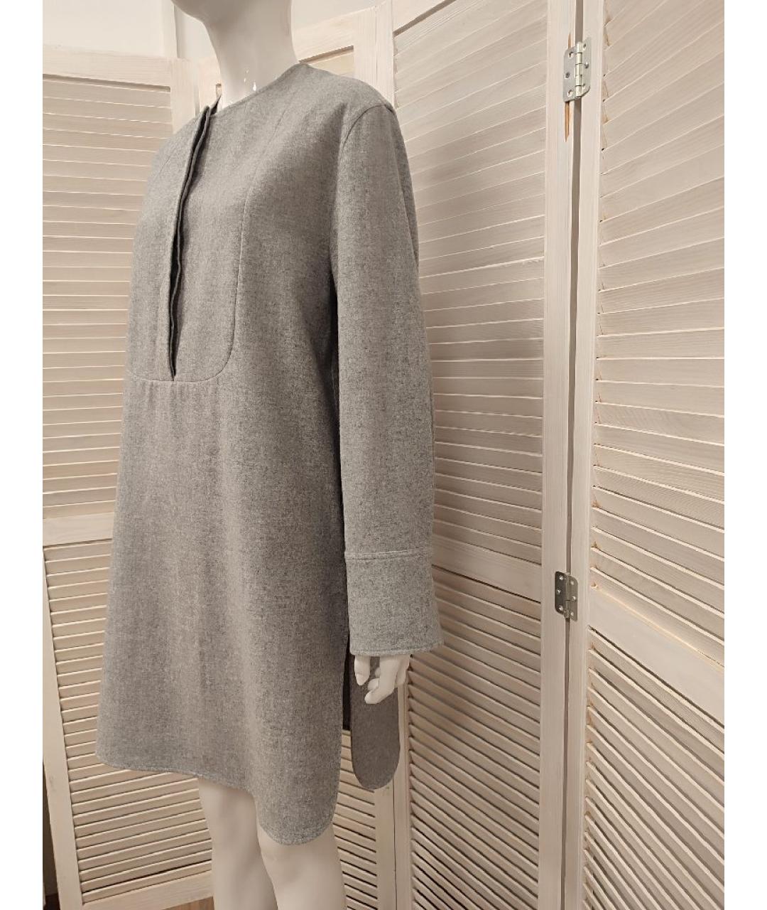 JOSEPH Серое шерстяное повседневное платье, фото 4