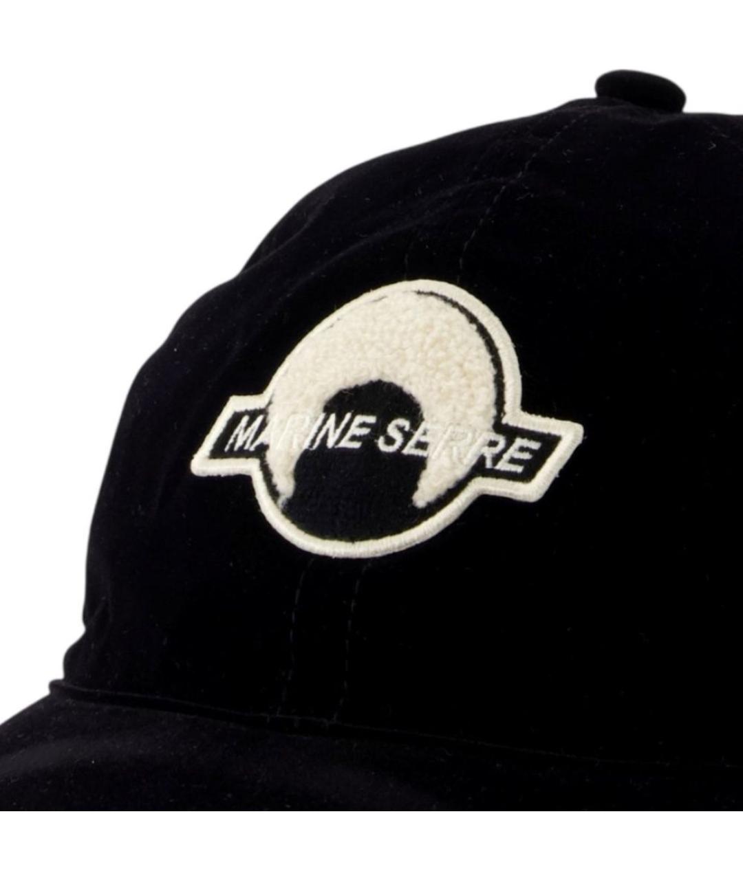 MARINE SERRE Черная хлопковая кепка, фото 3