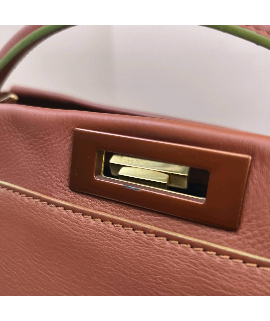 FENDI Красная кожаная сумка через плечо, фото 6