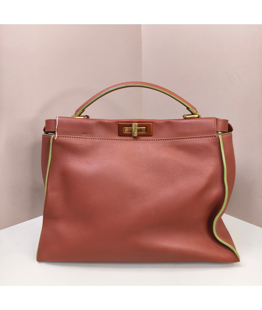 FENDI Красная кожаная сумка через плечо, фото 2