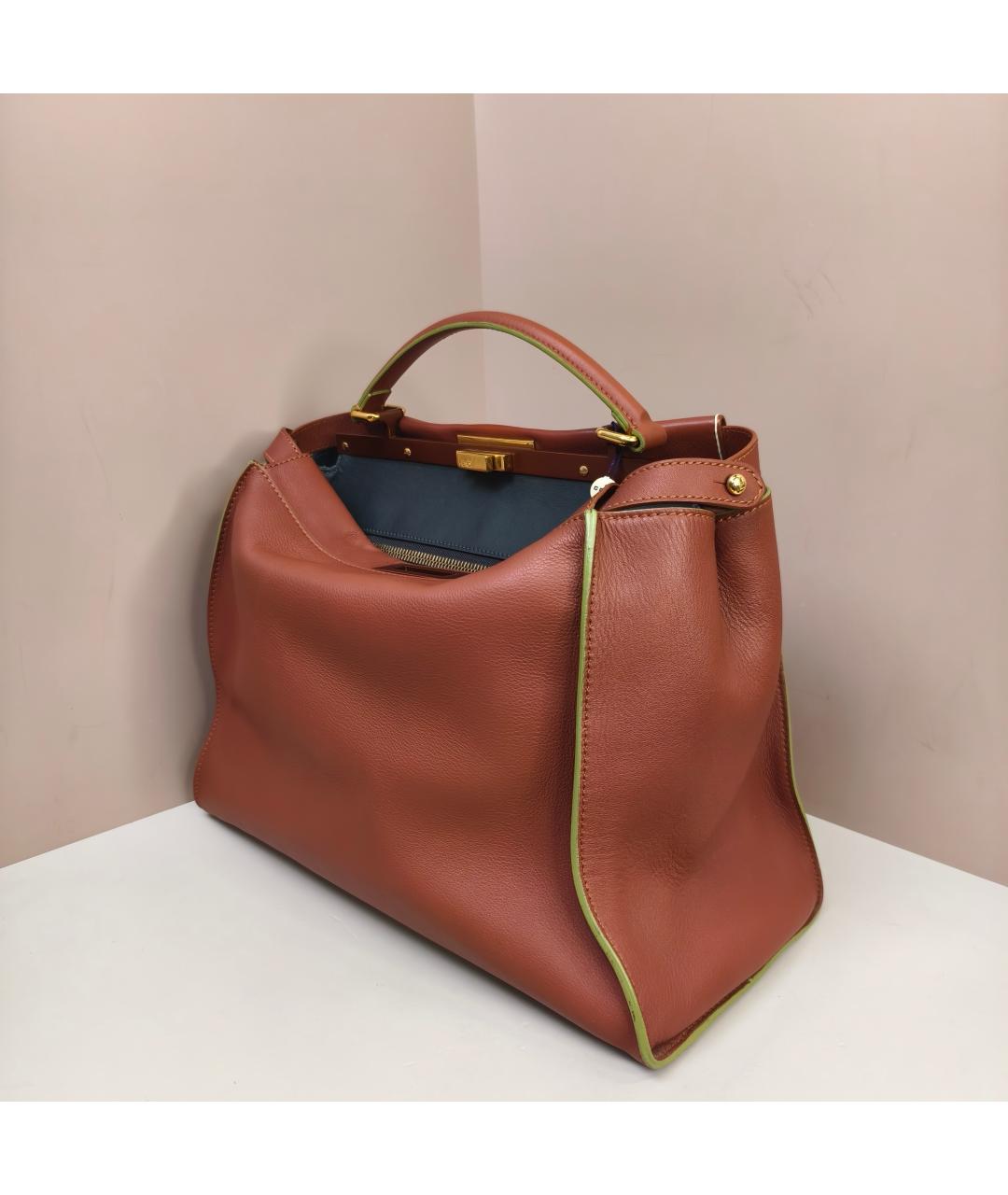 FENDI Красная кожаная сумка через плечо, фото 5