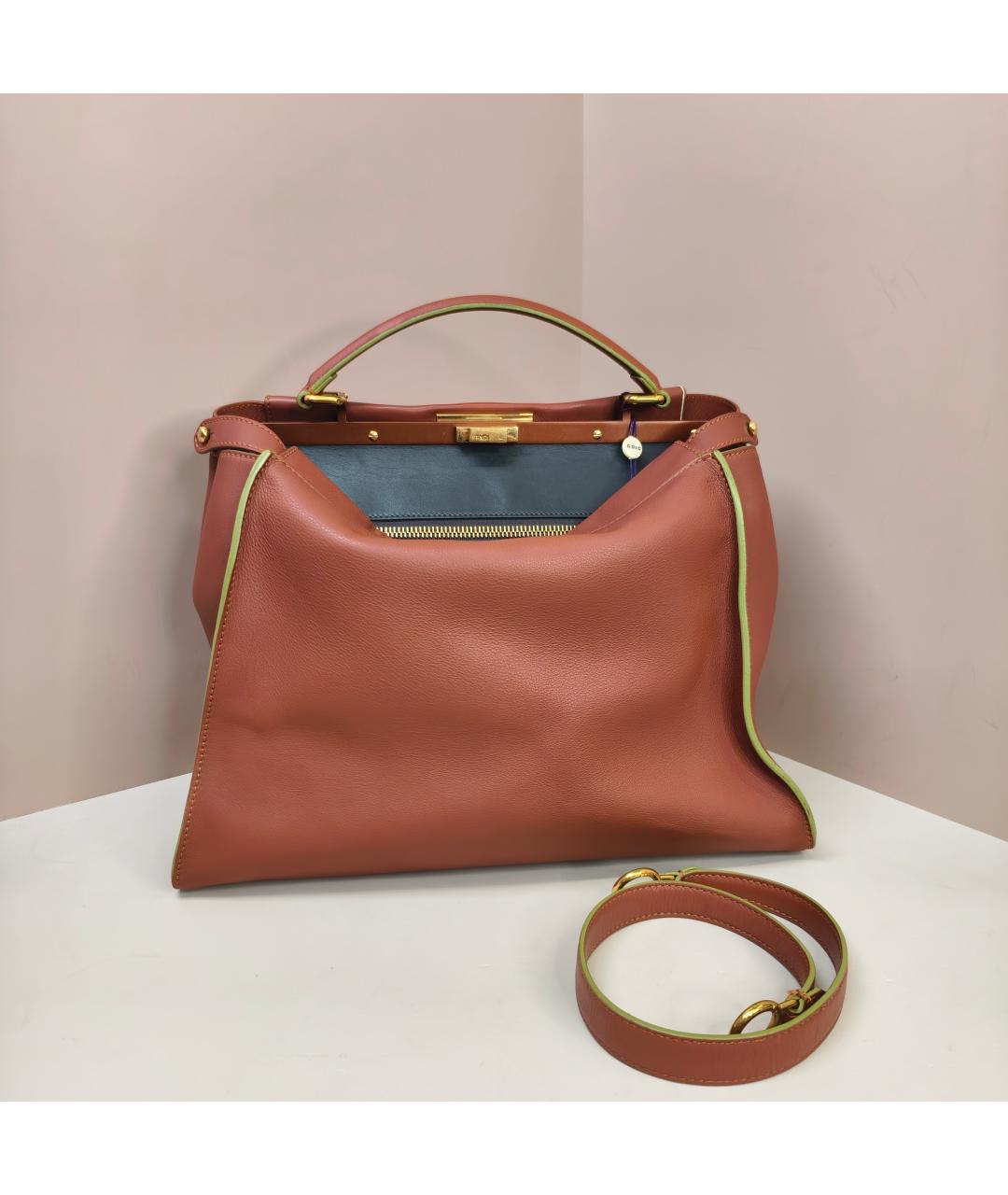 FENDI Красная кожаная сумка через плечо, фото 7