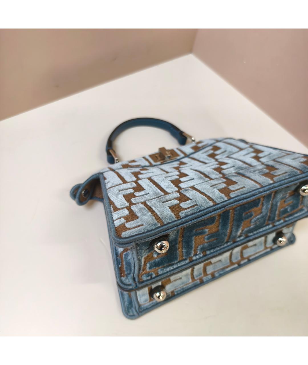 FENDI Синяя сумка через плечо, фото 4