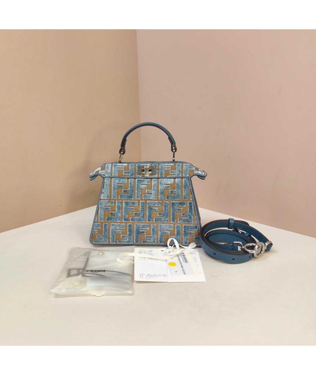 FENDI Синяя сумка через плечо, фото 7