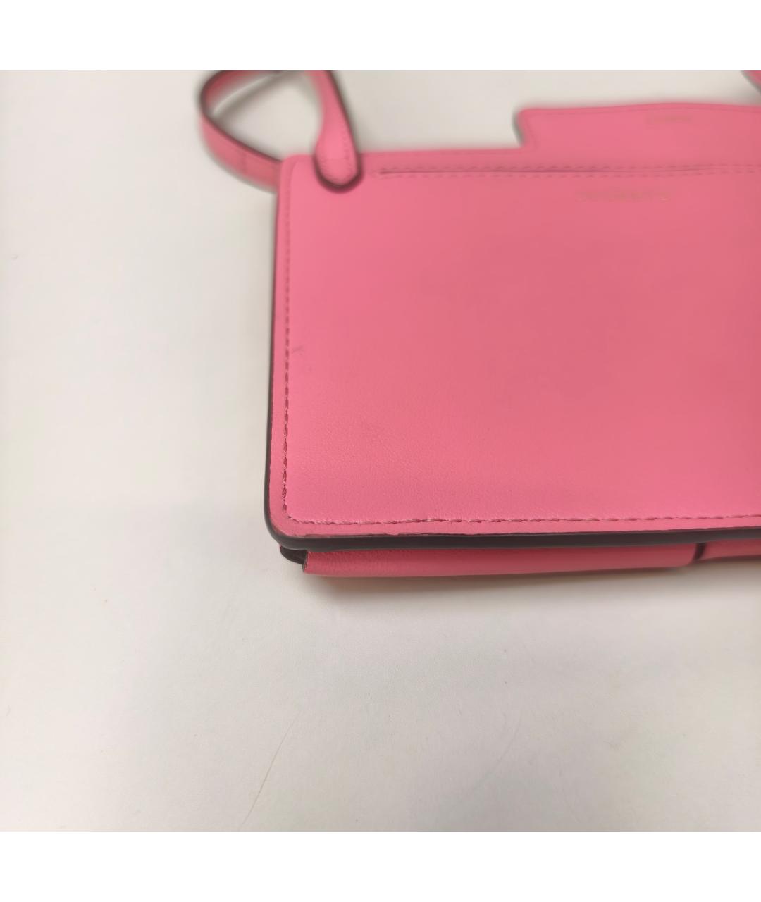 FENDI Розовая кожаная сумка через плечо, фото 6