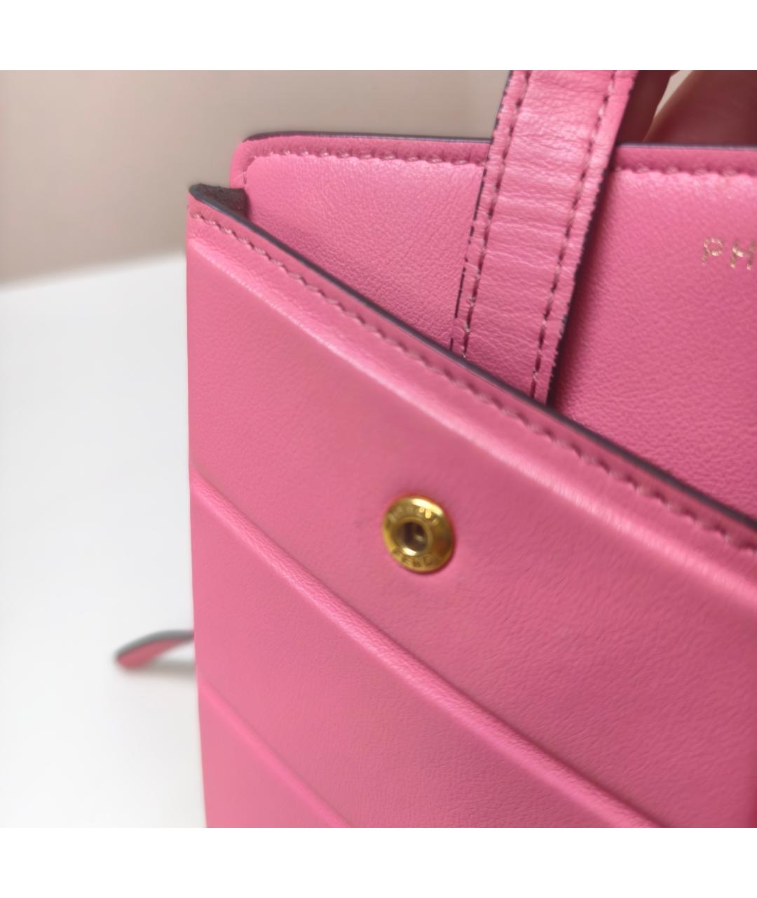 FENDI Розовая кожаная сумка через плечо, фото 4