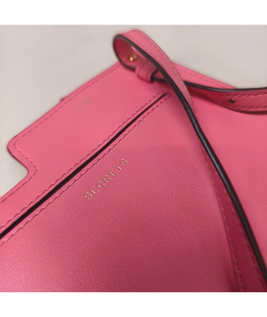 FENDI Розовая кожаная сумка через плечо, фото 8
