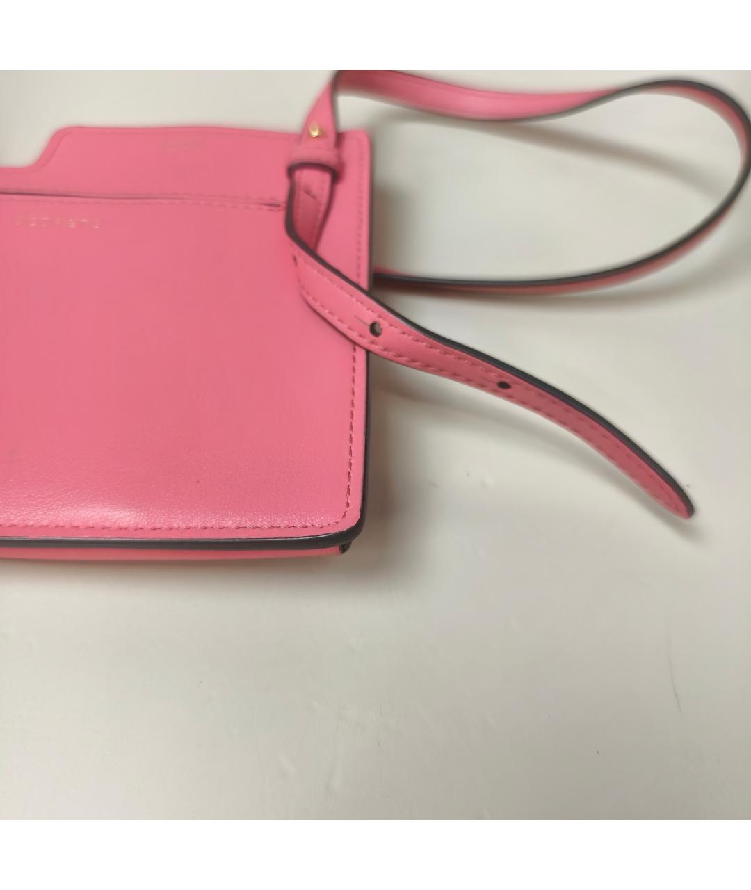 FENDI Розовая кожаная сумка через плечо, фото 2