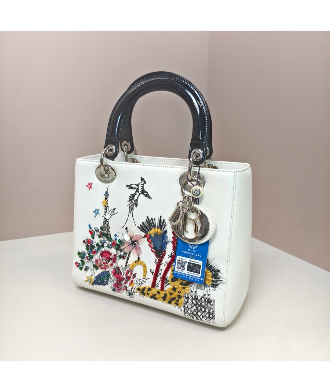 CHRISTIAN DIOR Белая сумка через плечо, фото 9