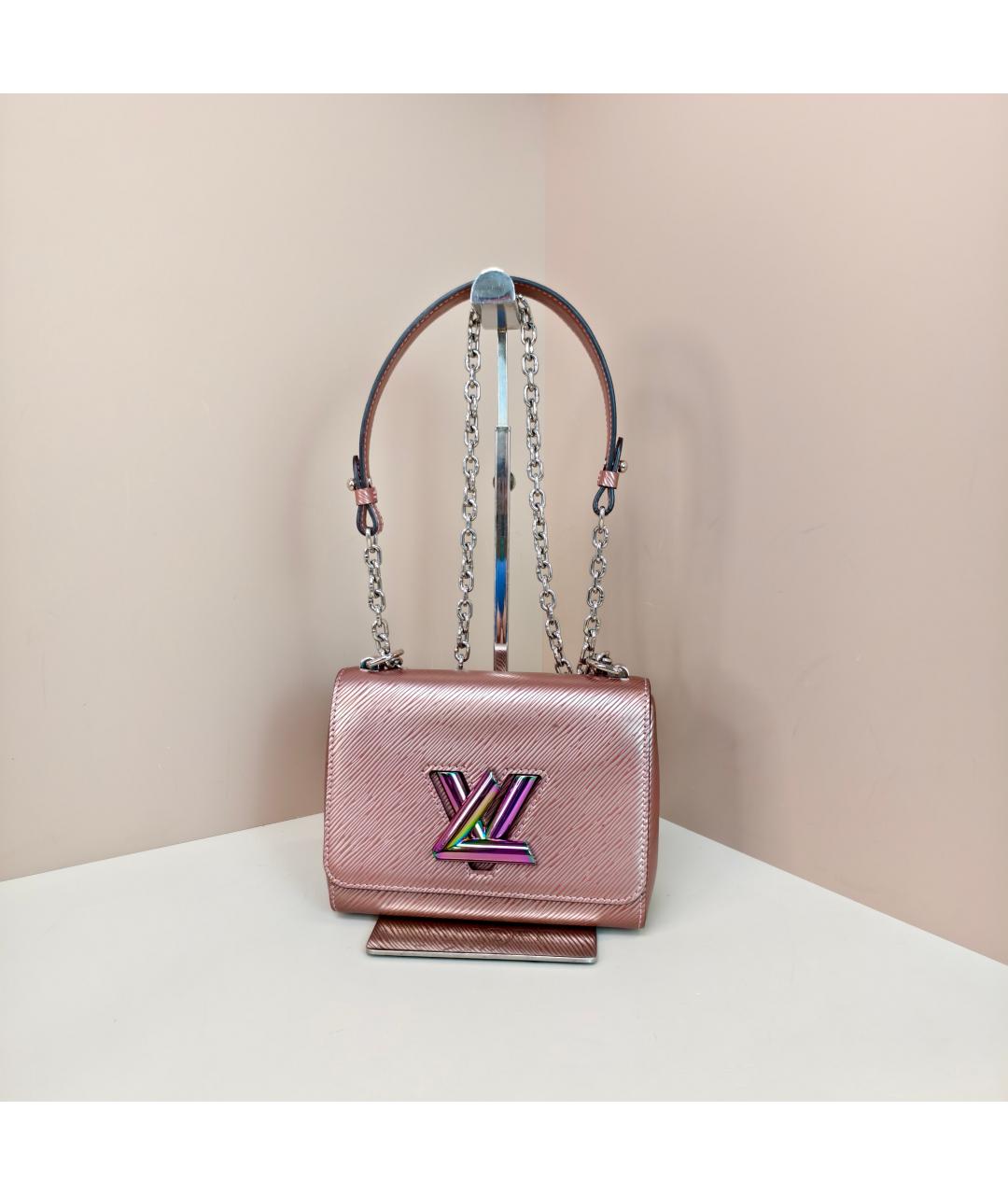 LOUIS VUITTON Розовая кожаная сумка через плечо, фото 10