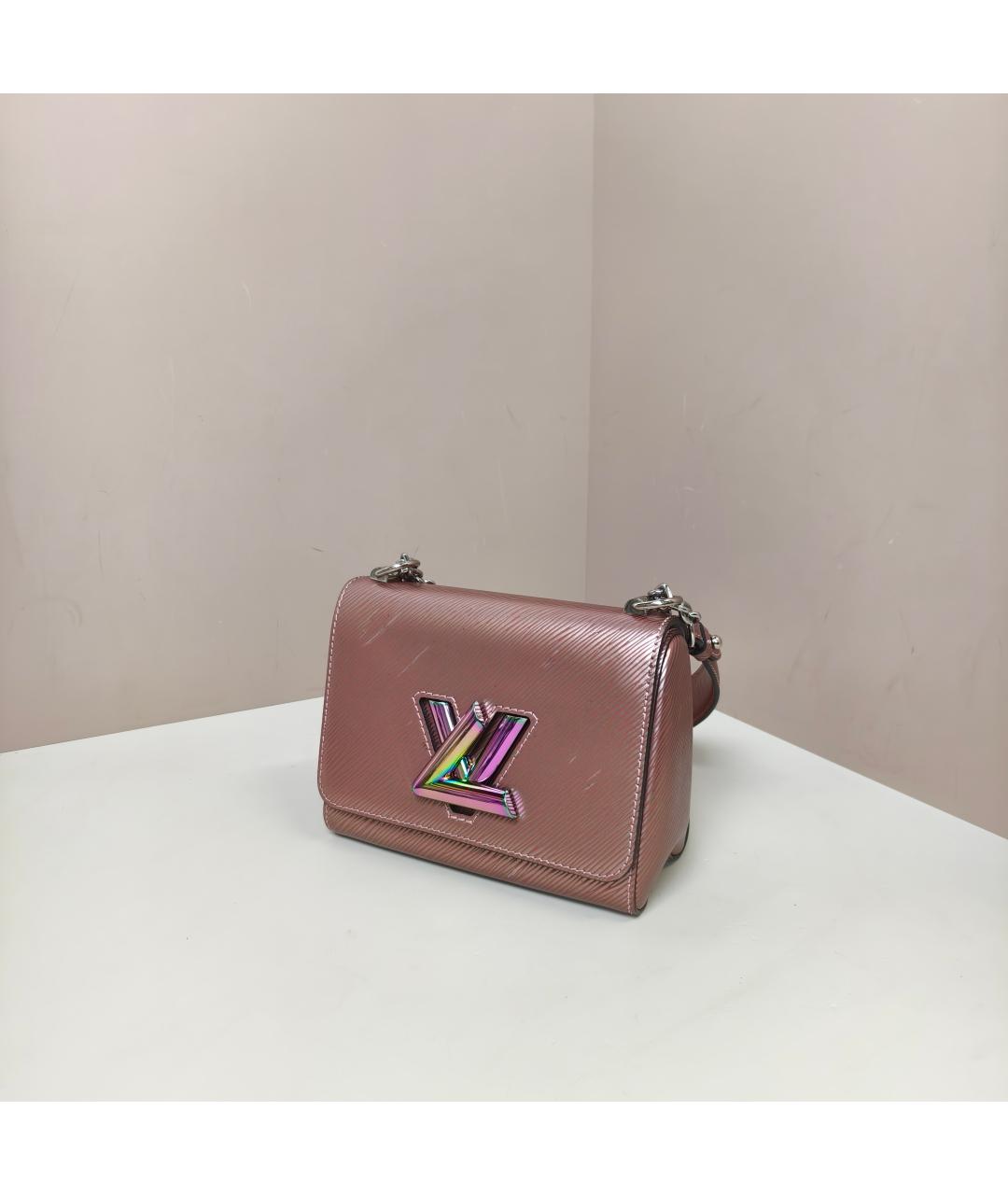 LOUIS VUITTON Розовая кожаная сумка через плечо, фото 4