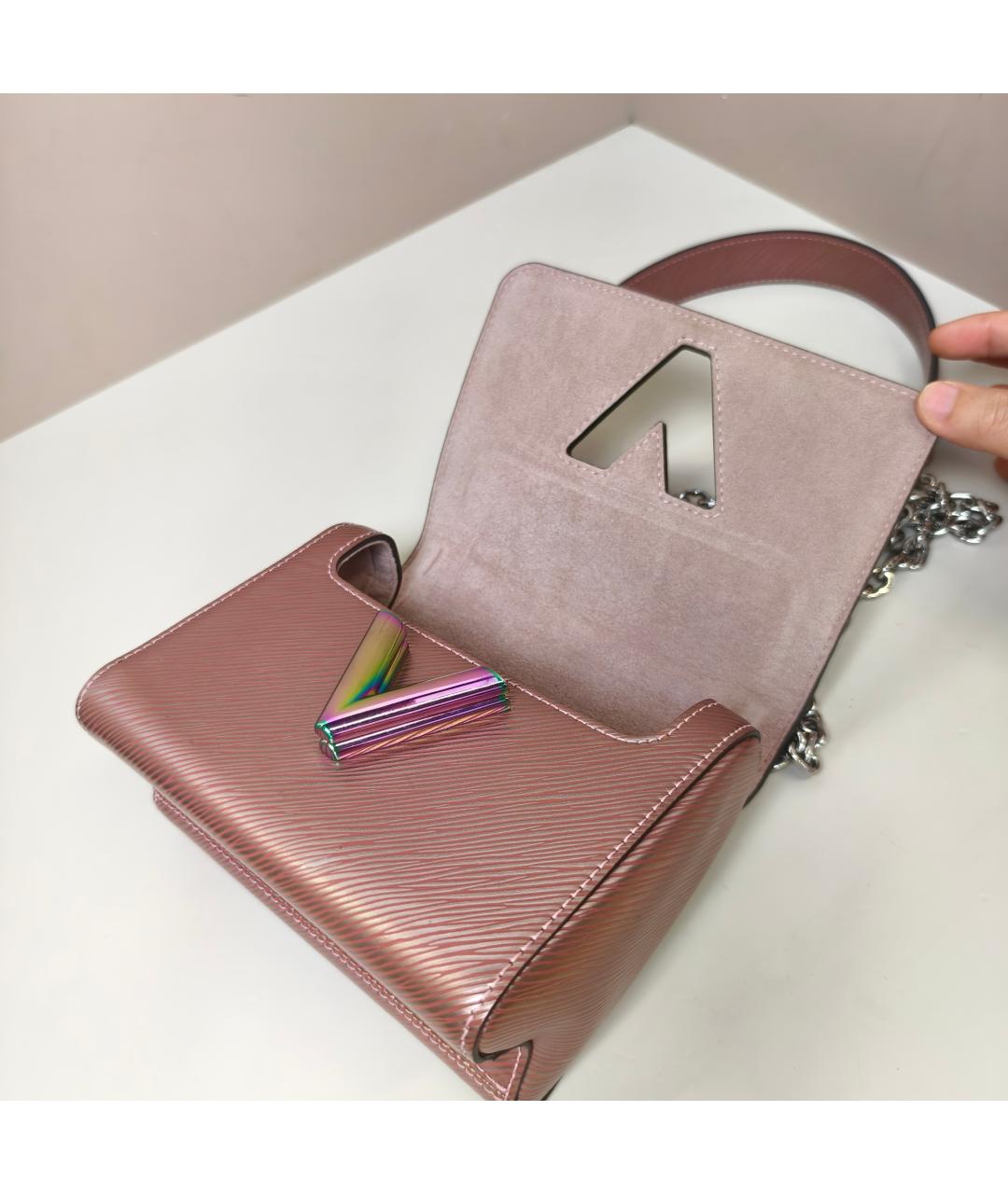 LOUIS VUITTON Розовая кожаная сумка через плечо, фото 3