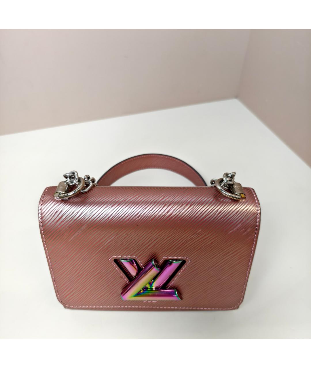 LOUIS VUITTON Розовая кожаная сумка через плечо, фото 5