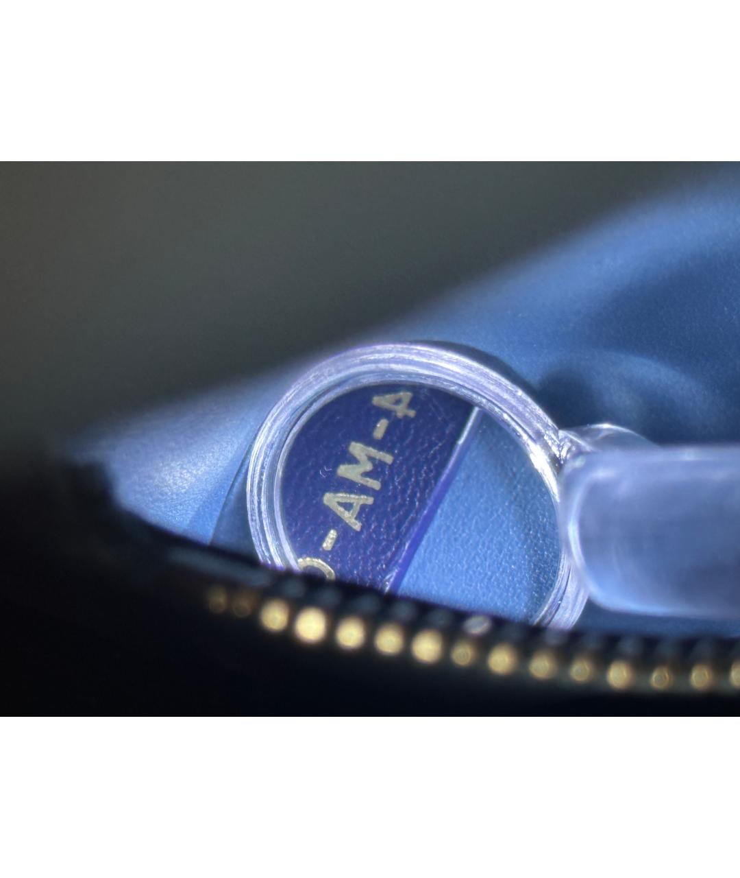 CHRISTIAN DIOR Синяя кожаная сумка с короткими ручками, фото 8