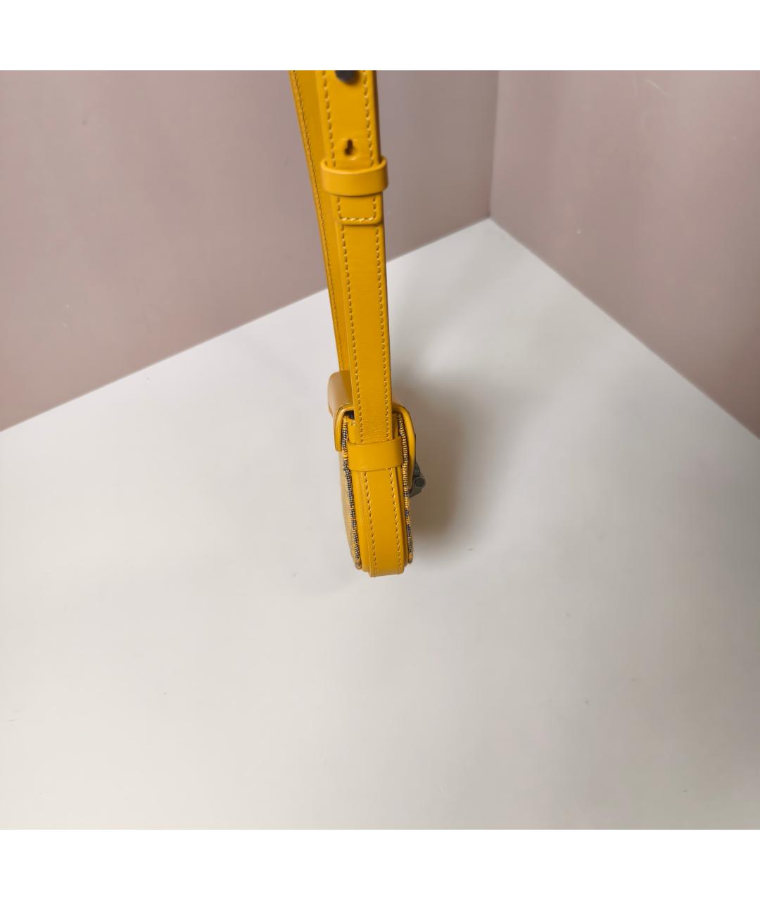 CHRISTIAN DIOR Желтая сумка через плечо, фото 4