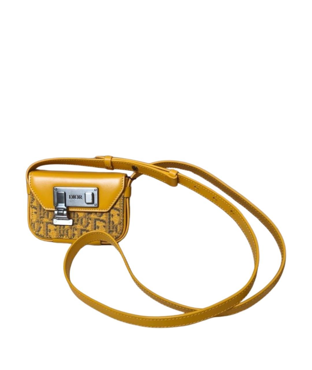CHRISTIAN DIOR Желтая сумка через плечо, фото 1