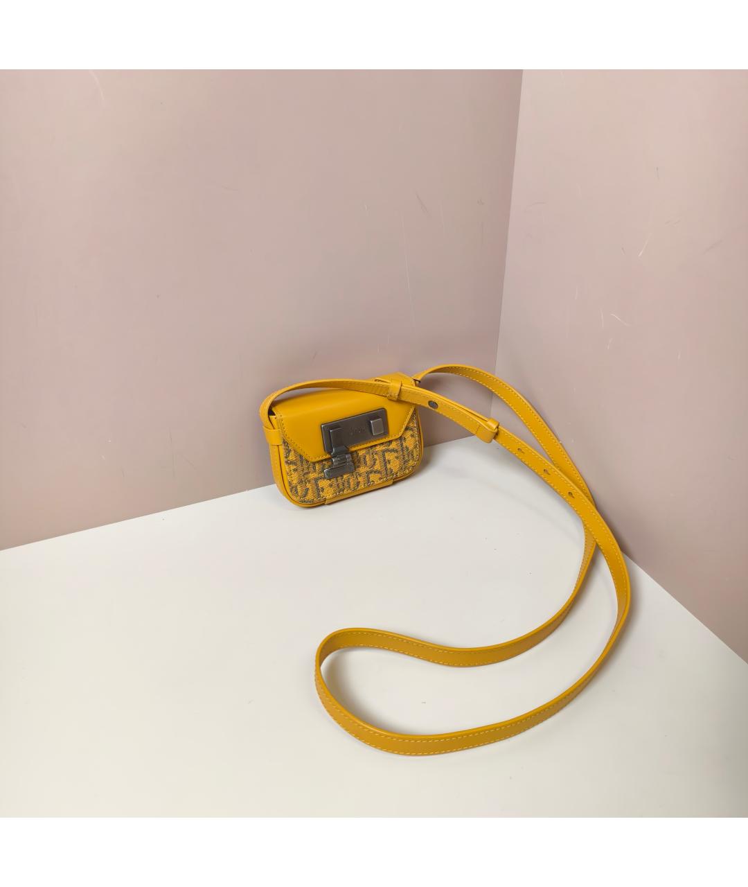 CHRISTIAN DIOR Желтая сумка через плечо, фото 9