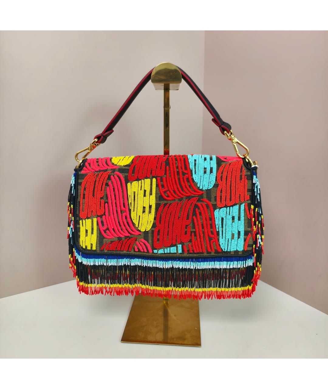 FENDI Красная сумка через плечо, фото 4