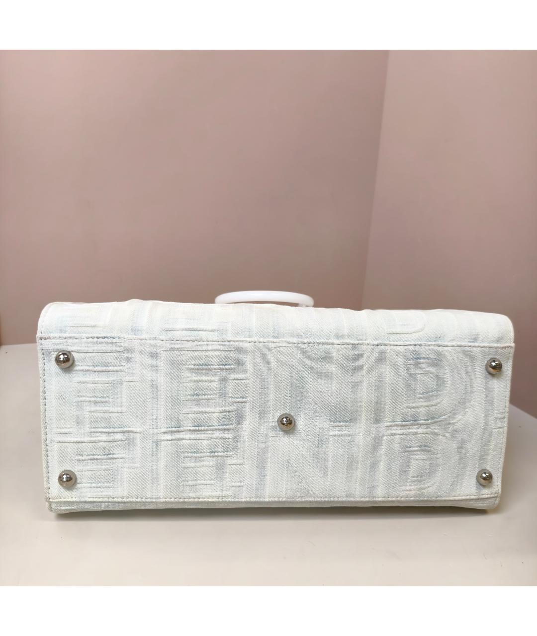 FENDI Белая сумка с короткими ручками, фото 2