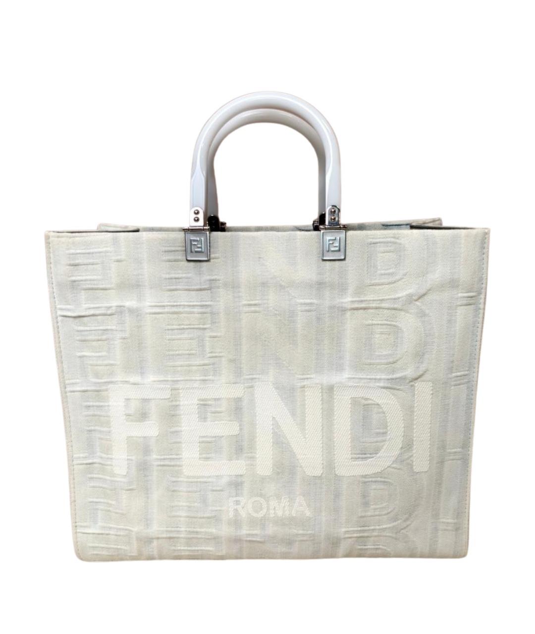 FENDI Белая сумка с короткими ручками, фото 1