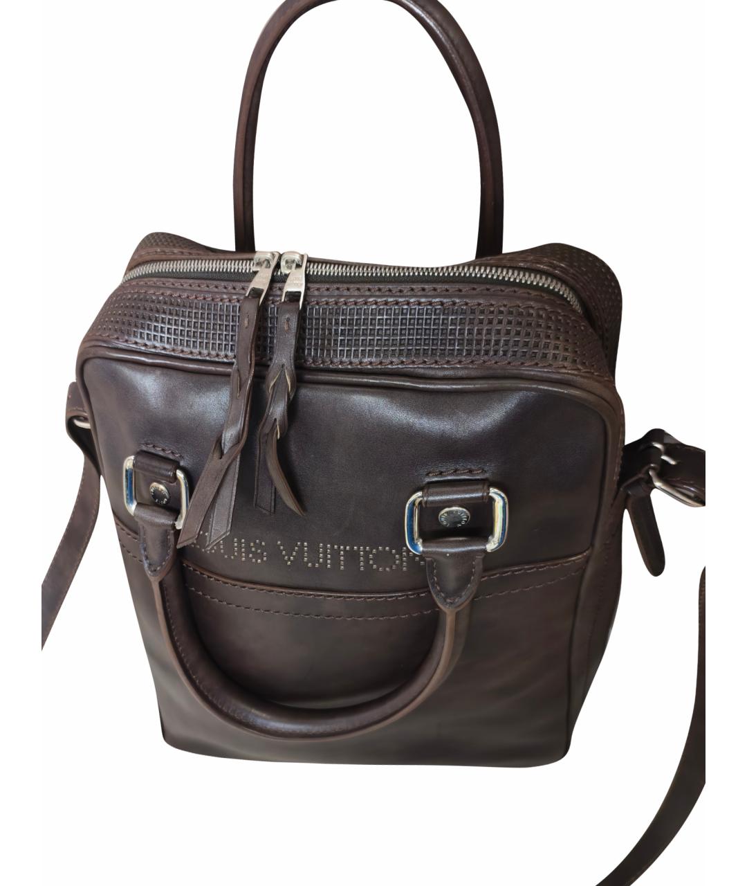 LOUIS VUITTON Коричневая кожаная сумка через плечо, фото 1