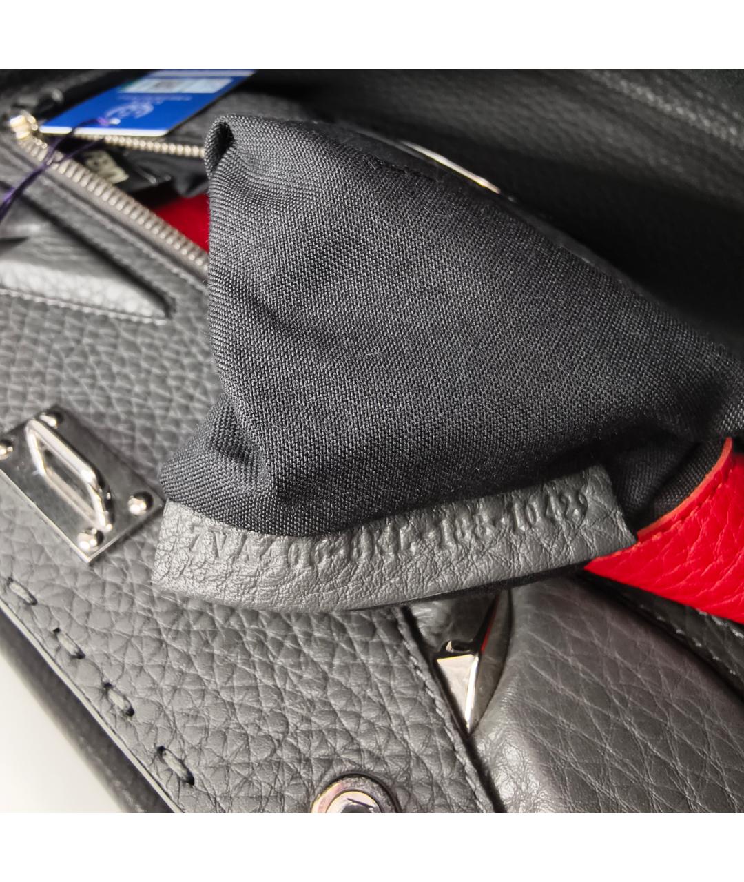 FENDI Серая кожаная сумка через плечо, фото 3