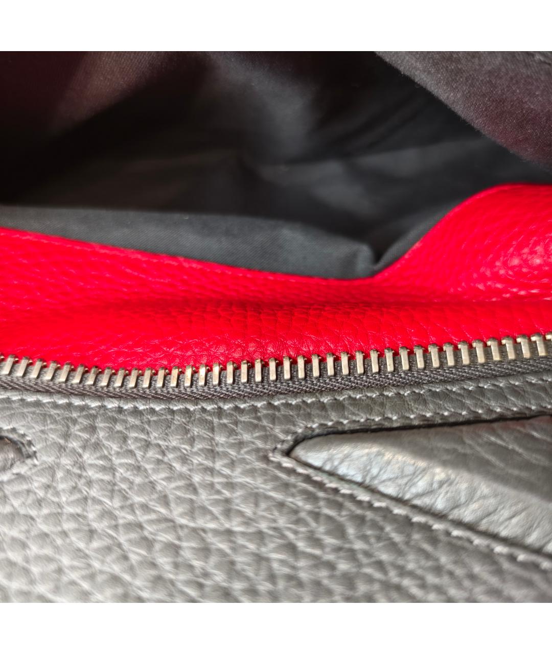 FENDI Серая кожаная сумка через плечо, фото 2