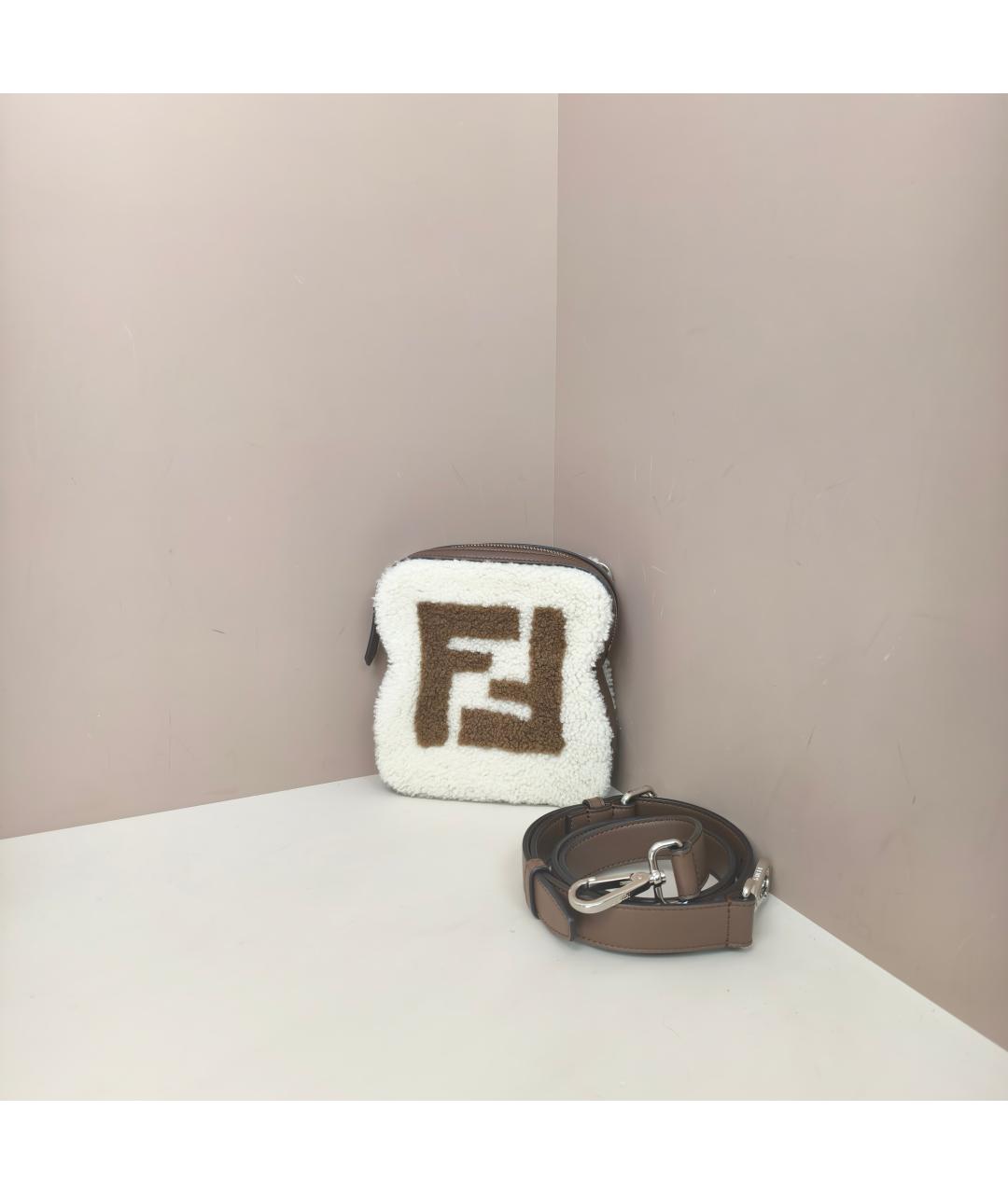 FENDI Белая сумка через плечо, фото 10