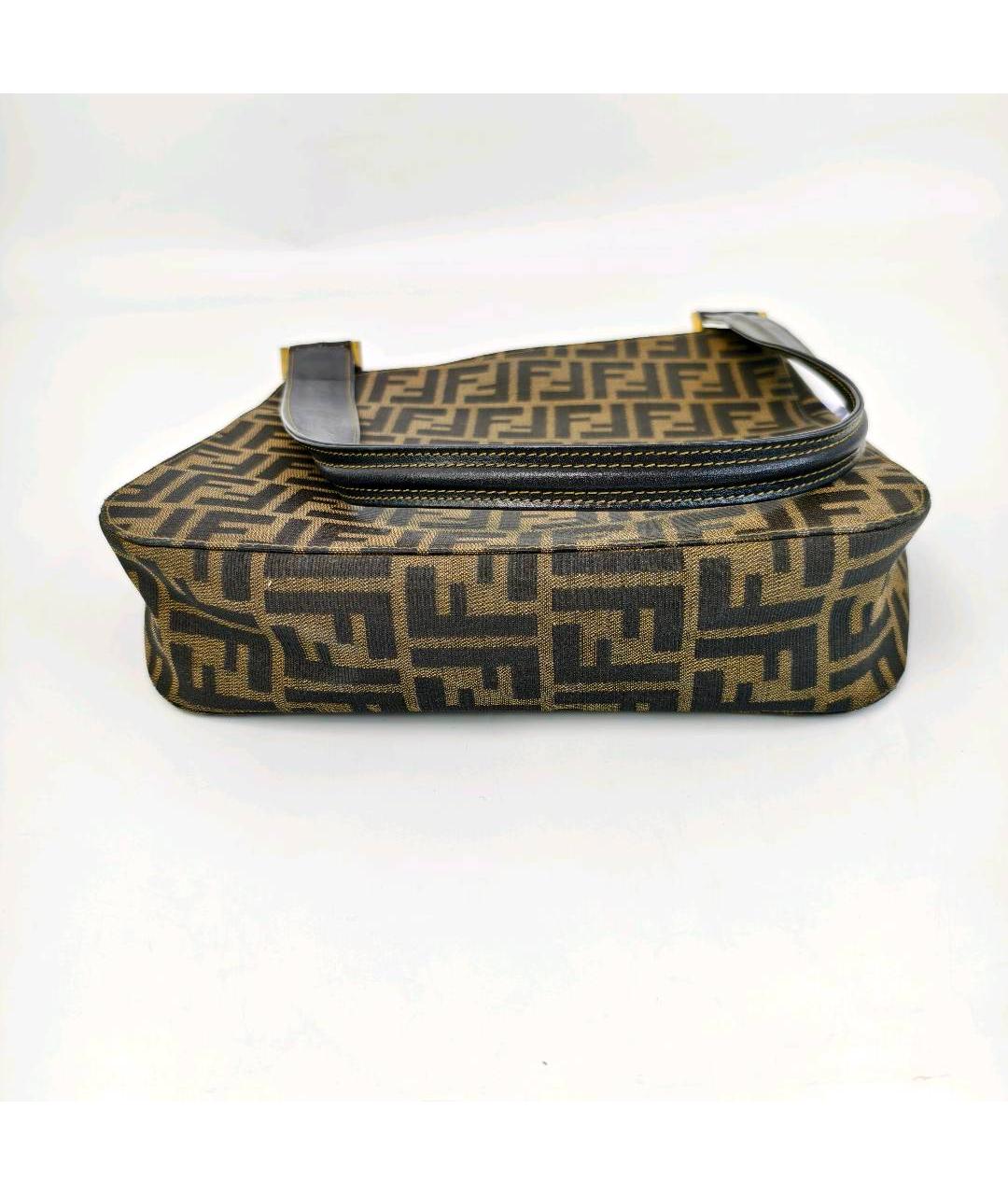 FENDI Коричневая тканевая сумка через плечо, фото 5