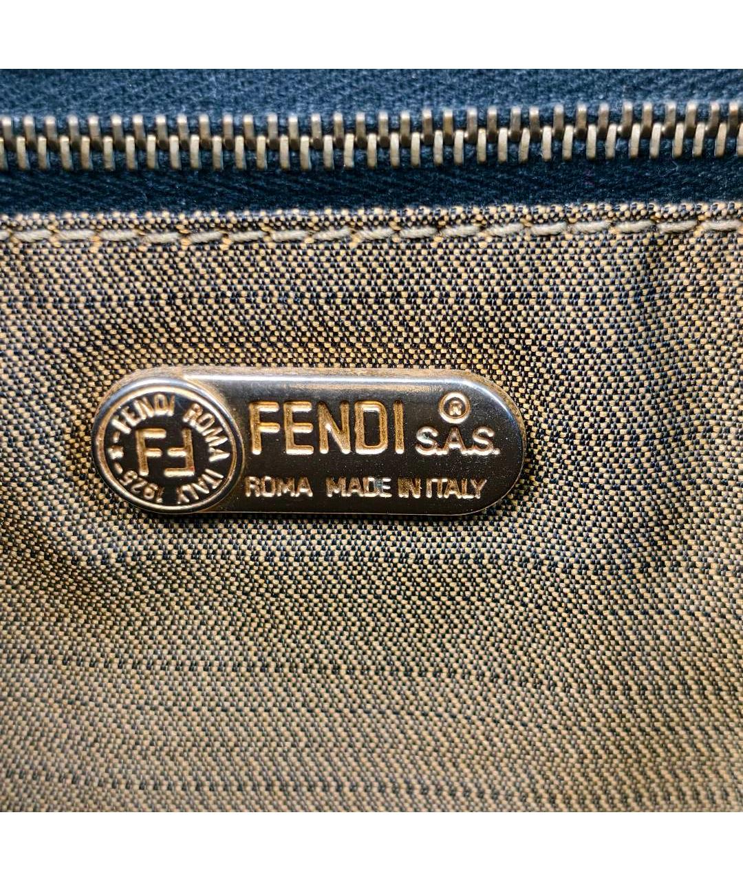 FENDI Коричневая тканевая сумка через плечо, фото 6