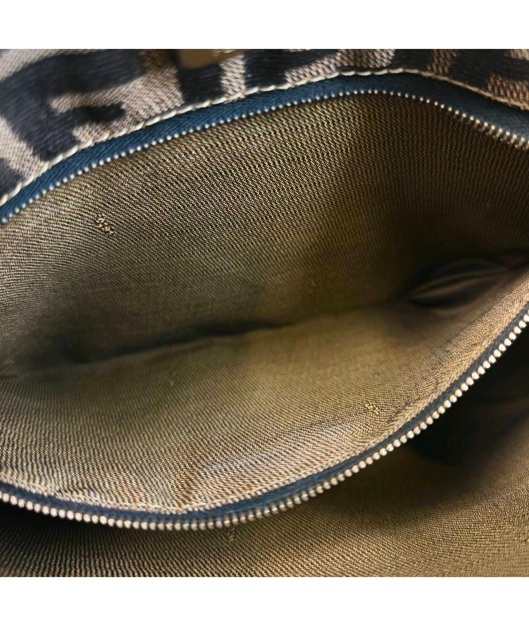 FENDI Коричневая тканевая сумка через плечо, фото 4