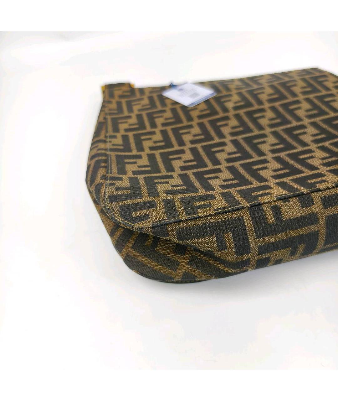 FENDI Коричневая тканевая сумка через плечо, фото 8