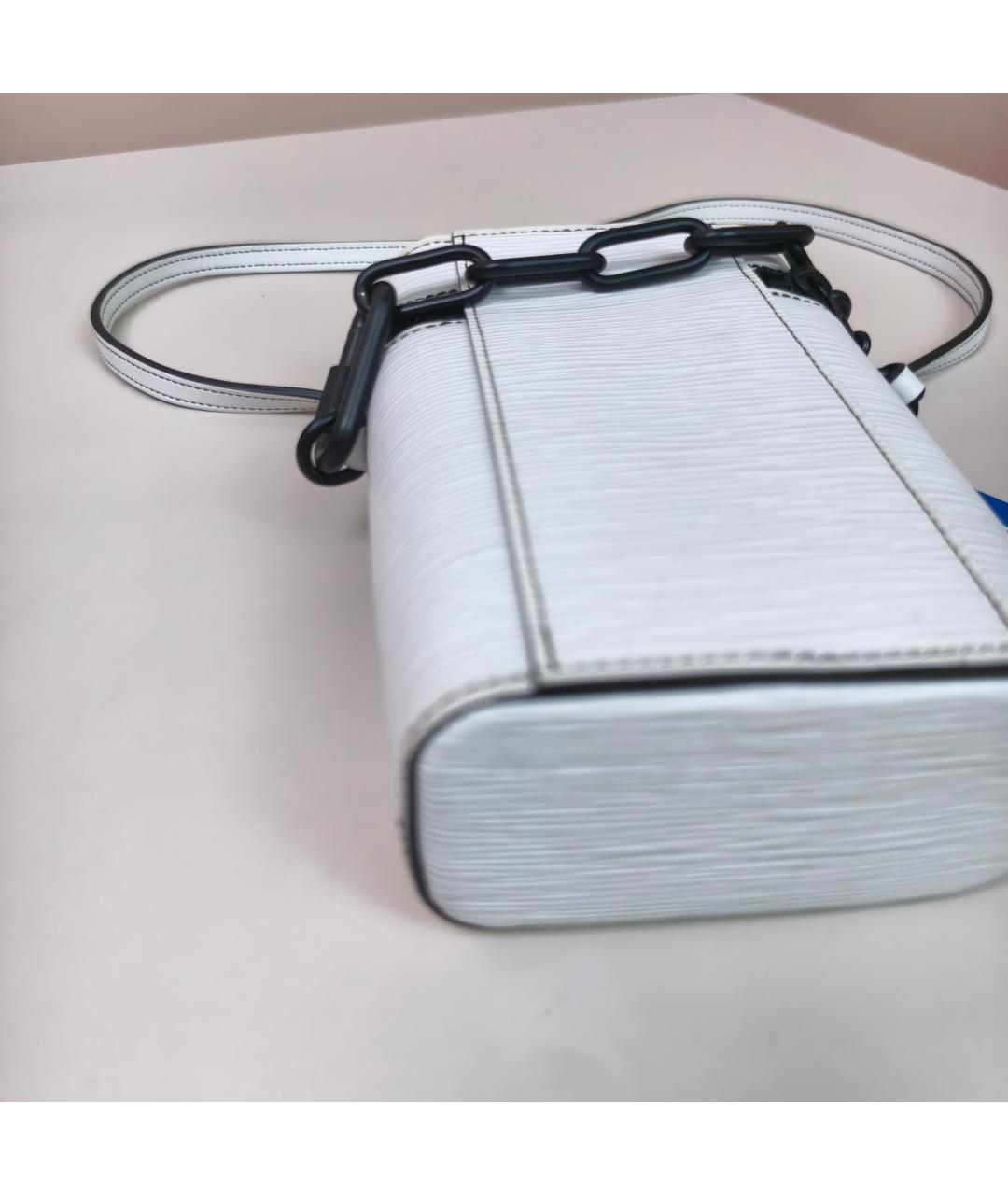 LOUIS VUITTON Белая кожаная сумка через плечо, фото 2