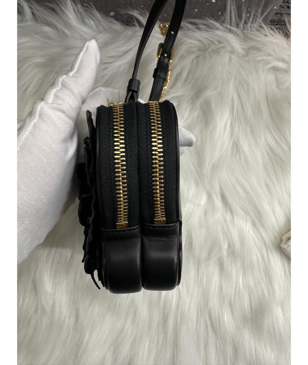 CHRISTIAN DIOR Черная кожаная сумка через плечо, фото 6