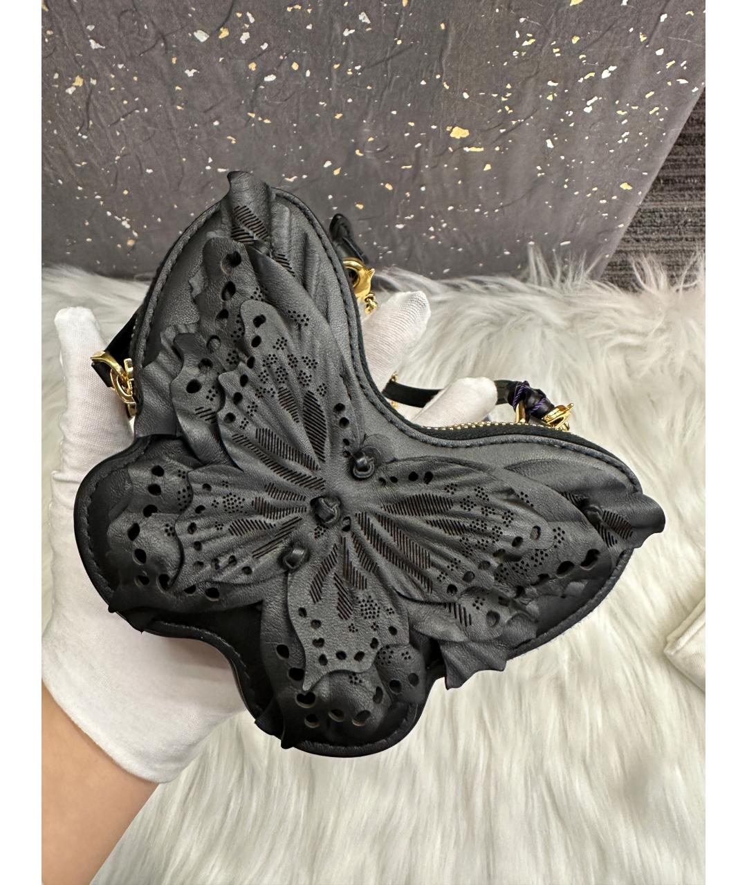 CHRISTIAN DIOR Черная кожаная сумка через плечо, фото 2