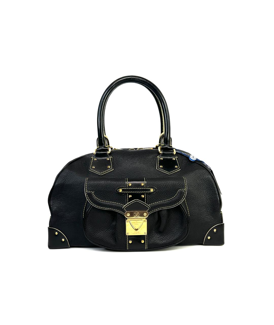 LOUIS VUITTON Черная кожаная сумка через плечо, фото 10