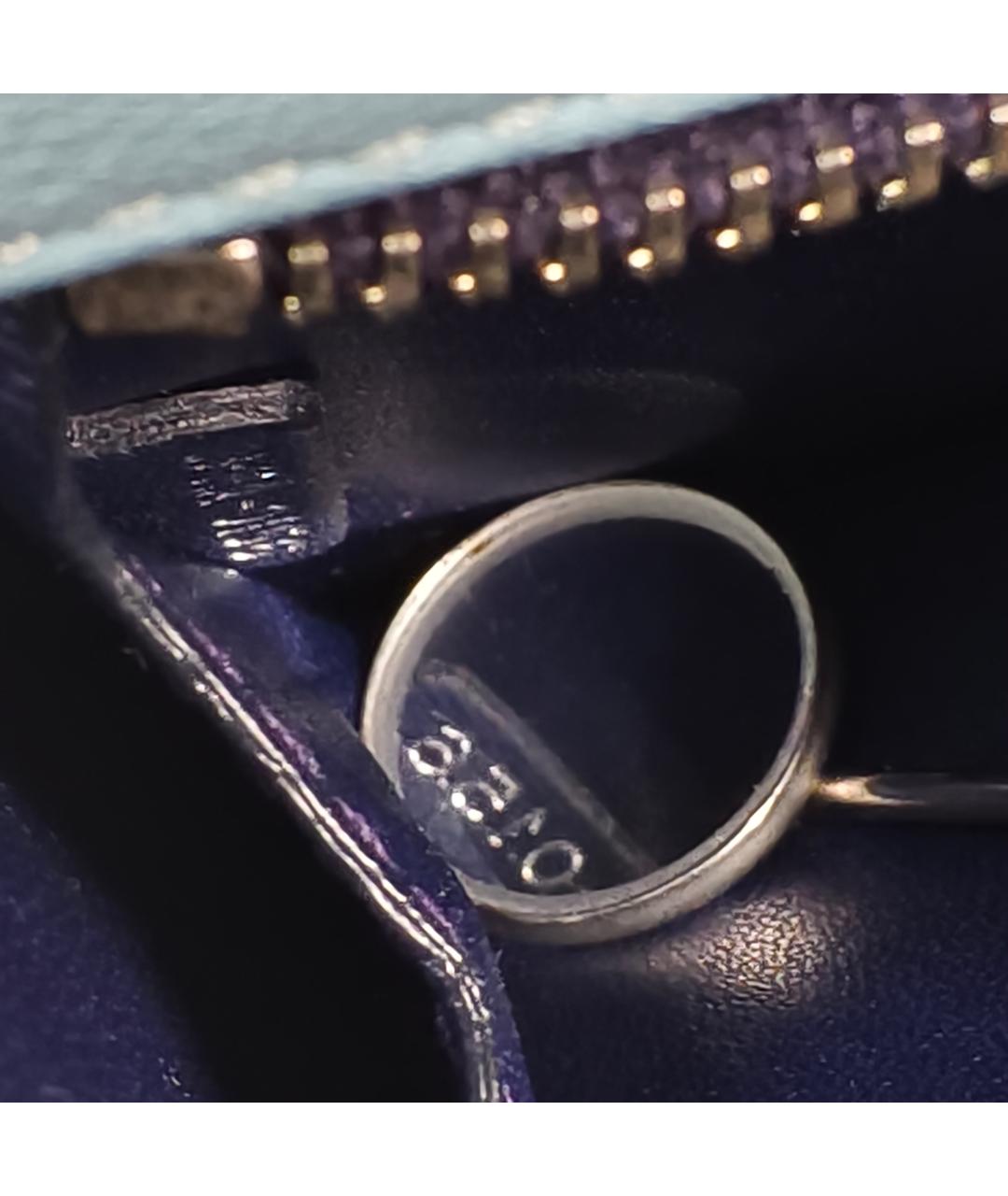 CHRISTIAN DIOR Голубая кожаная сумка через плечо, фото 6