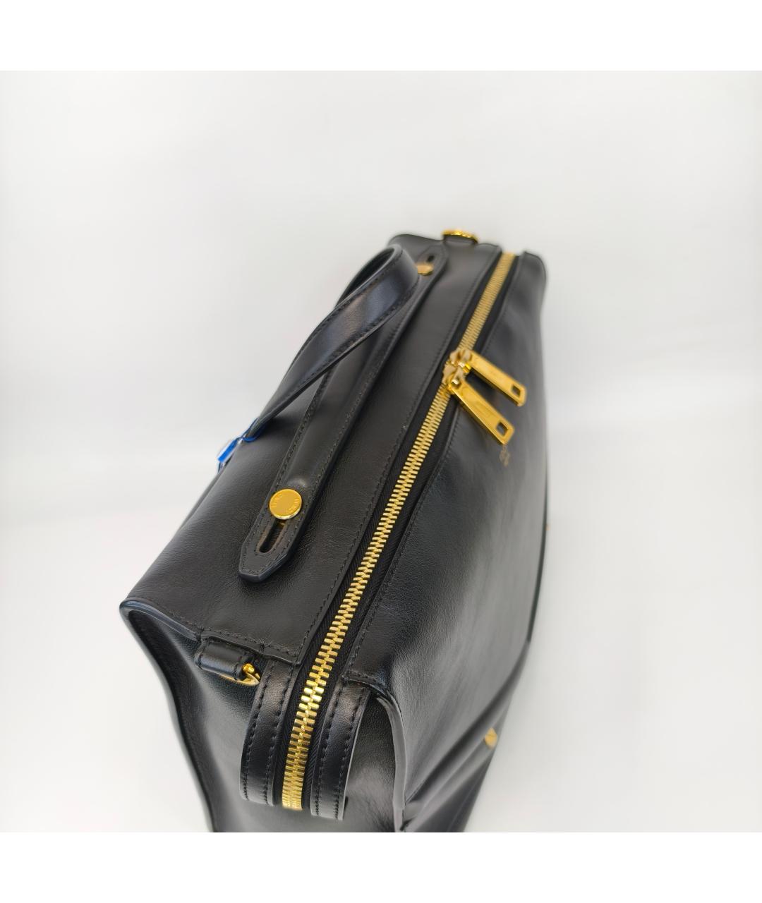 FENDI Черная кожаная сумка через плечо, фото 6