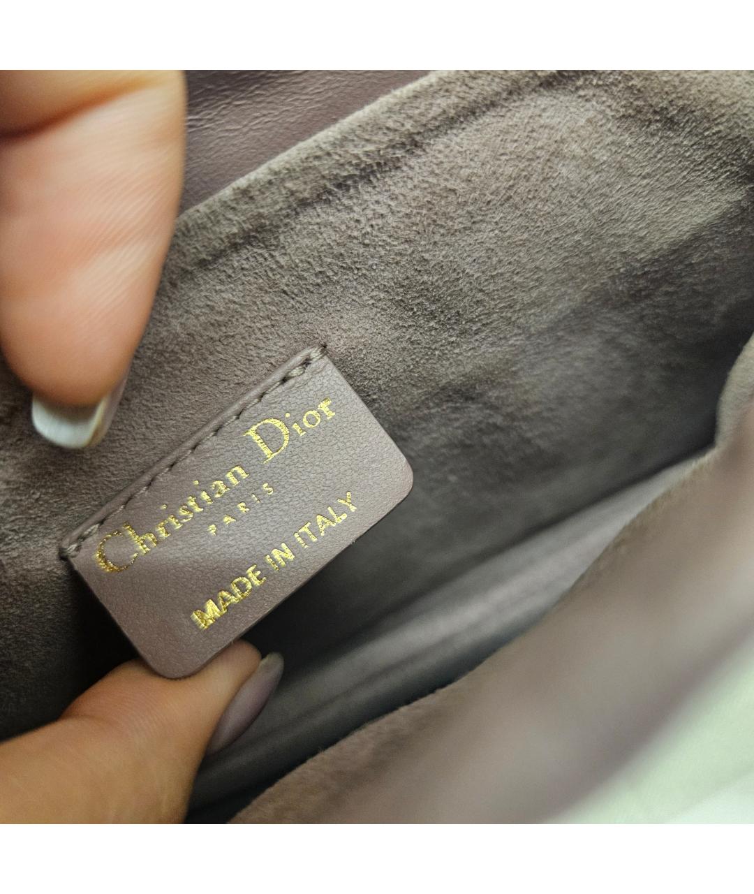 CHRISTIAN DIOR Розовая кожаная сумка через плечо, фото 4