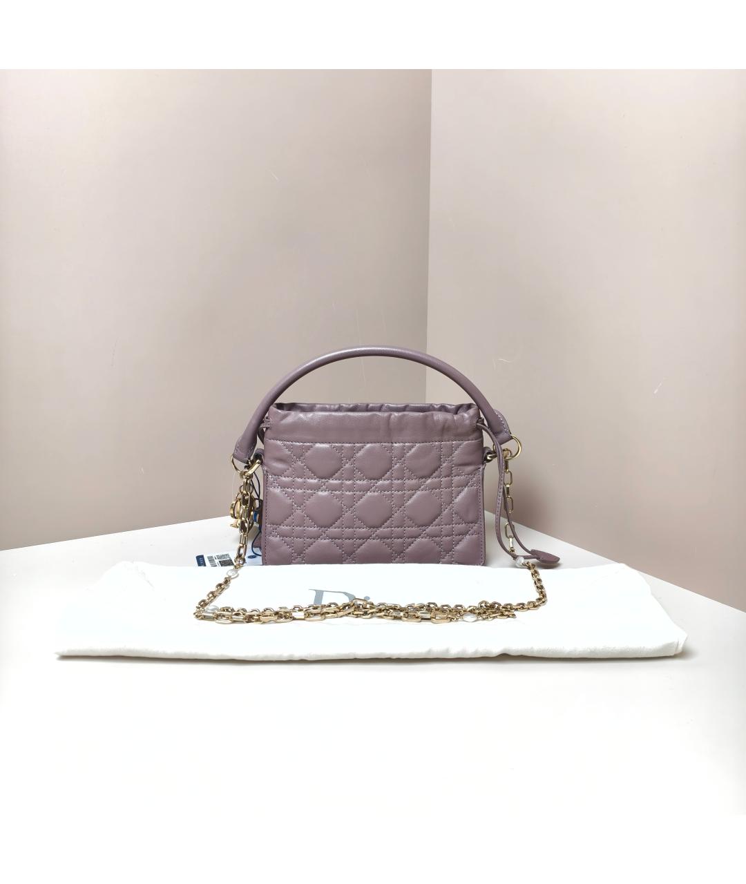 CHRISTIAN DIOR Розовая кожаная сумка через плечо, фото 5