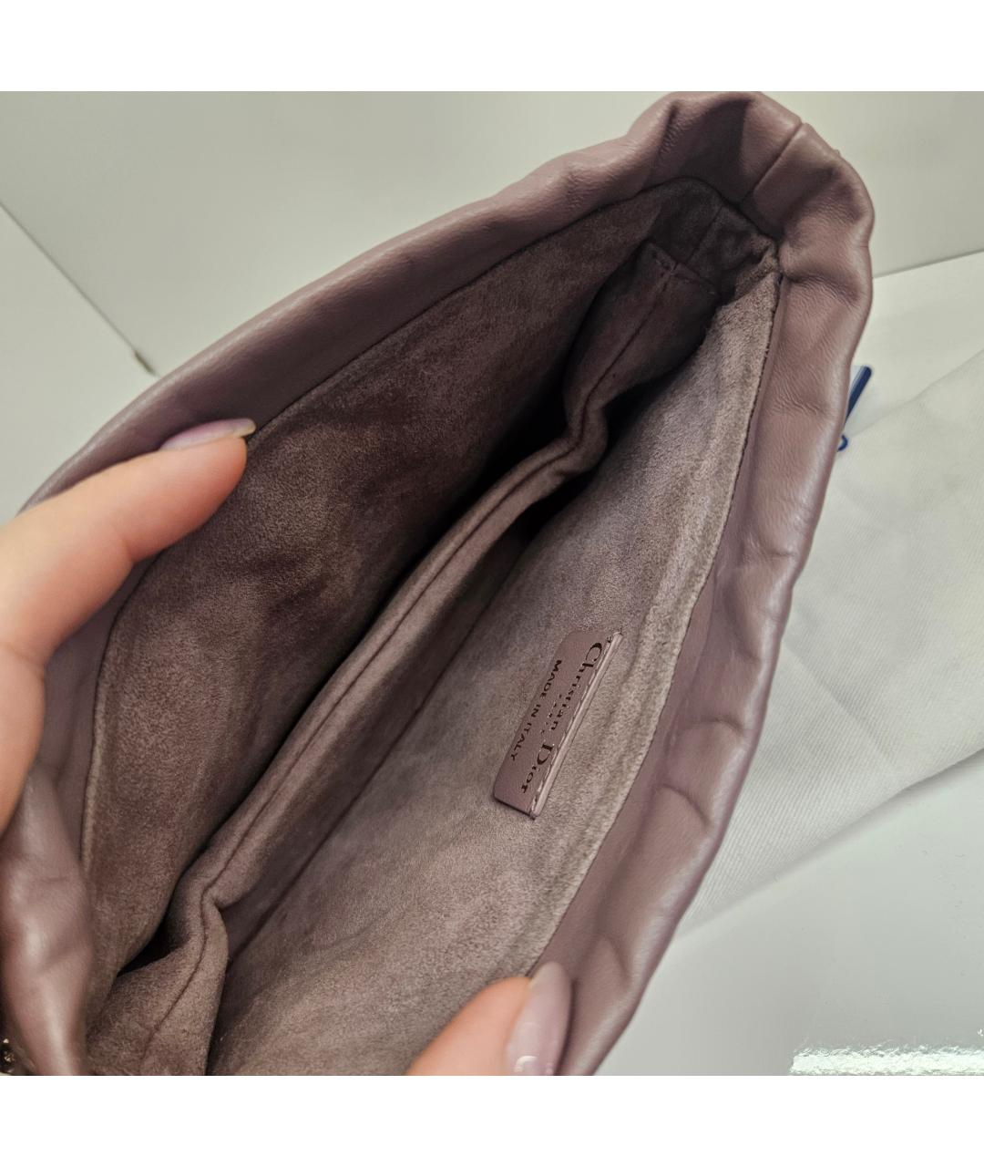 CHRISTIAN DIOR Розовая кожаная сумка через плечо, фото 2