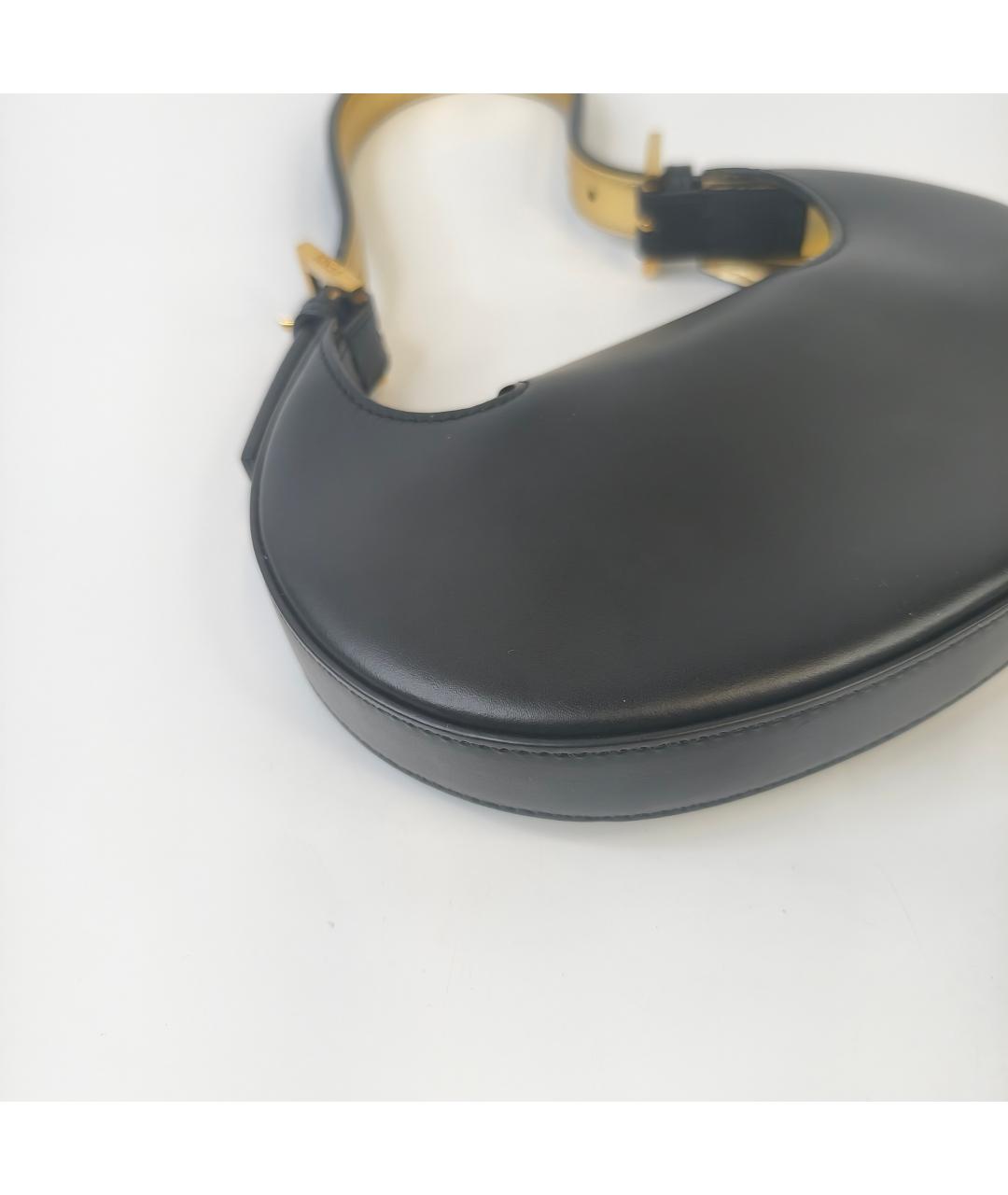 FENDI Черная кожаная сумка через плечо, фото 4